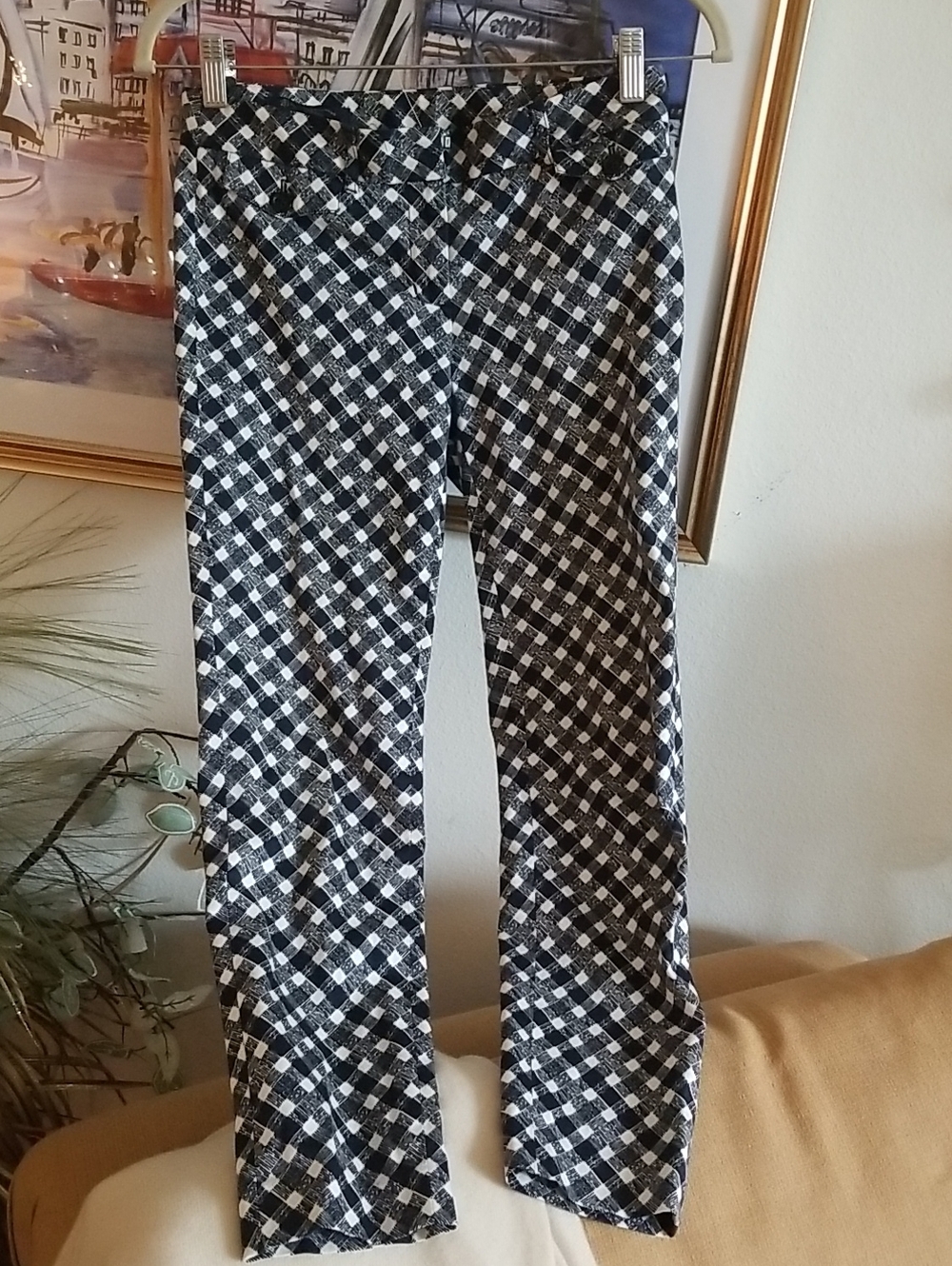 Brooks Brothers Black and White Checkered Pants